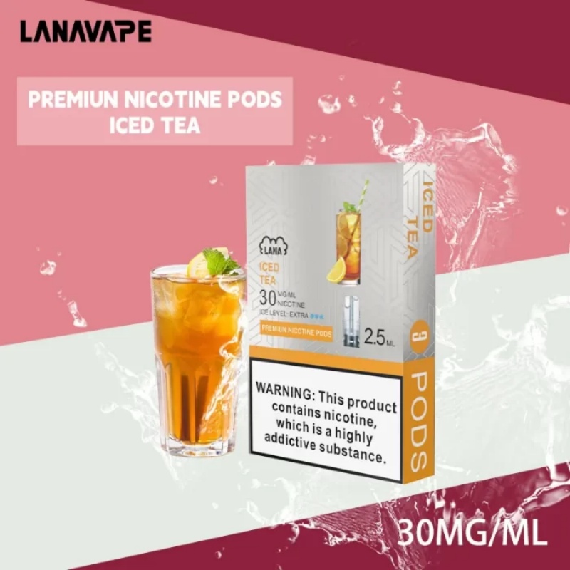 【冰紅茶味】LANA電子煙透明發光煙彈 通用一代relx sp2s 台灣當天出貨