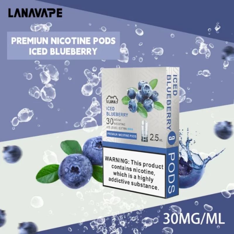 【冰藍莓味】LANA電子煙透明發光煙彈 通用一代relx sp2s 台灣當天出貨