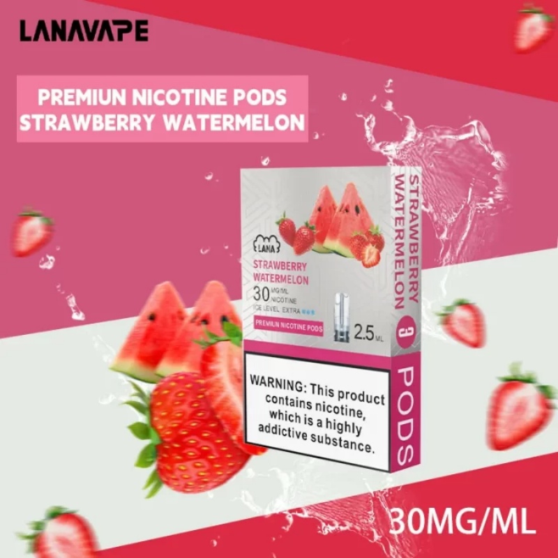 【草莓西瓜味】LANA電子煙透明發光煙彈